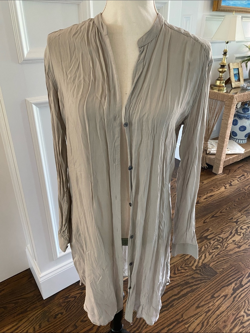 James Perse Long Shirt Dress Button Front